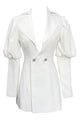 Puff Sleeve Deep V Blazer Dress