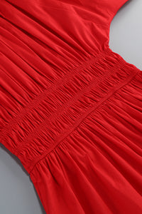 Puff Sleeve Lace Up Aline Dress