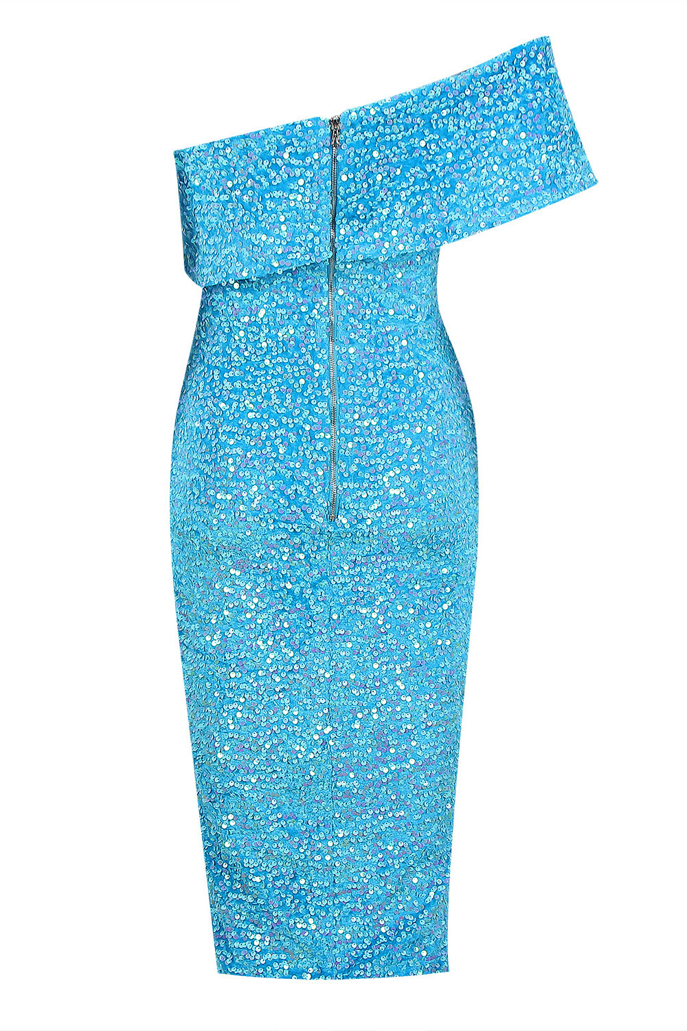 Shiny Sequin Embellished Midi Dress