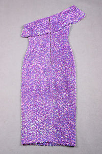 Shiny Sequin Embellished Midi Dress