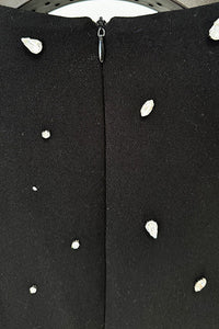 Long Sleeve Rhinestone-embellished Gown