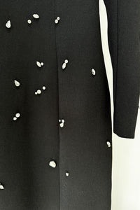 Long Sleeve Rhinestone-embellished Gown