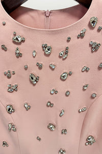 Long Sleeve Rhinestone-embellished Gown