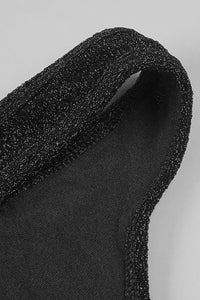 Rosette Applique Mermaid Maxi Dress