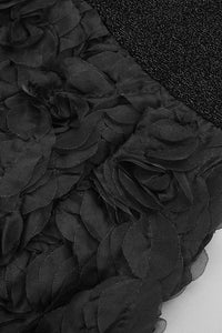 Rosette Applique Mermaid Maxi Dress