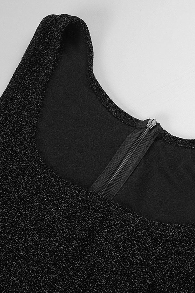 Rosette Applique Mermaid Maxi Dress