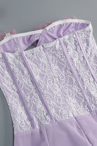 Rosette Applique Cutout Mermaid Gown