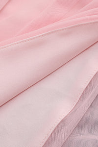 Ruched Rope Mini Dress in Pink