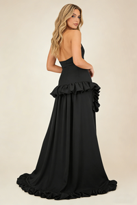 Ruffled High-Low Skirt