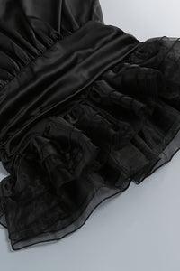 Ruffled Halterneck Backless Mini Dress