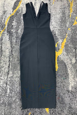 Safety Pin Floor Bandage Length Dress