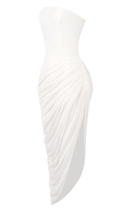 Satin Strapless Corset Detailed Gown