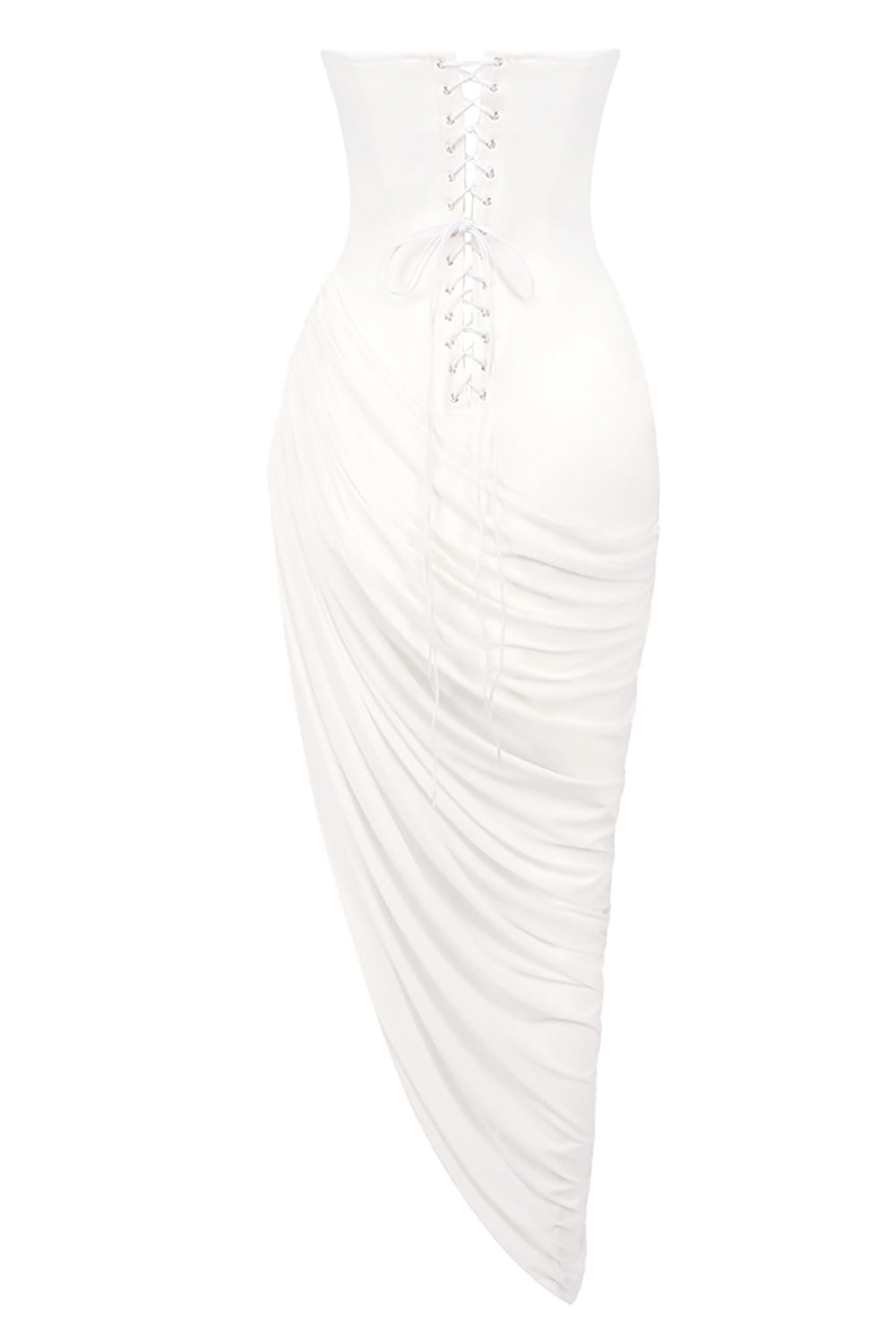 Satin Strapless Corset Detailed Gown