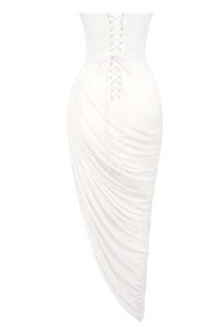 Satin Strapless Corset Detailed Gown