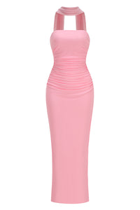 Scarf Strapless Corset Gown