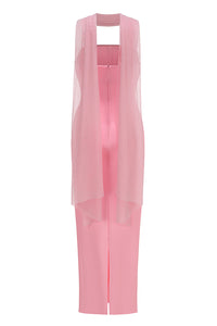 Scarf Strapless Corset Gown