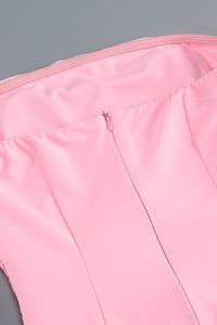 Scarf Strapless Corset Gown