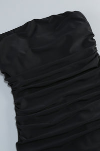 Scarf Strapless Corset Gown