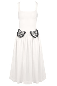 Scoop Neck Butterfly Detailing Dress