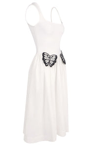 Scoop Neck Butterfly Detailing Dress