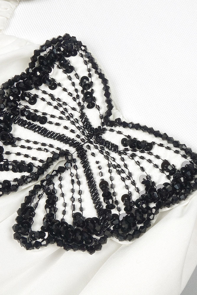 Scoop Neck Butterfly Detailing Dress