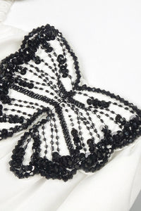 Scoop Neck Butterfly Detailing Dress