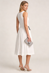 Scoop Neck Butterfly Detailing Dress