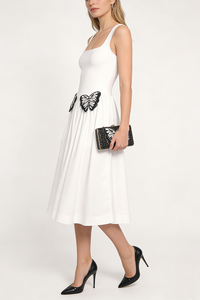Scoop Neck Butterfly Detailing Dress