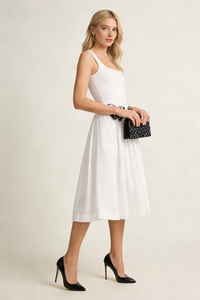 Scoop Neck Butterfly Detailing Dress