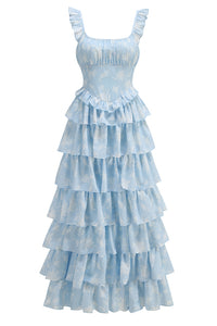 Square Sea Plisse Maxi Dress