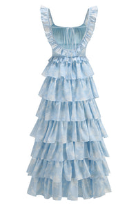 Square Sea Plisse Maxi Dress