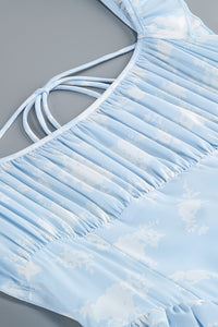 Square Sea Plisse Maxi Dress