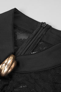 See Through Keyhole Lace Gown