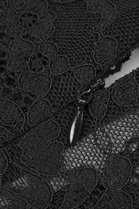 See Through Keyhole Lace Gown