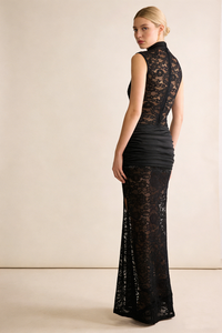 See Through Keyhole Lace Gown