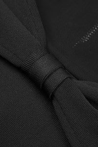 Mini-robe bandage en maille semi-transparente en noir
