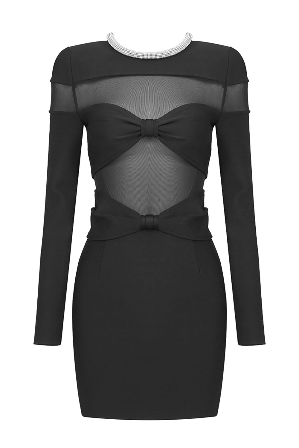 mesh sleeve bandage dress Women' Bandage Dress Asymmetric Rose/ by Wolddress Resort Wear