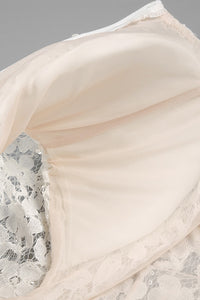 Sequin-Embellished Lace Mini Dress