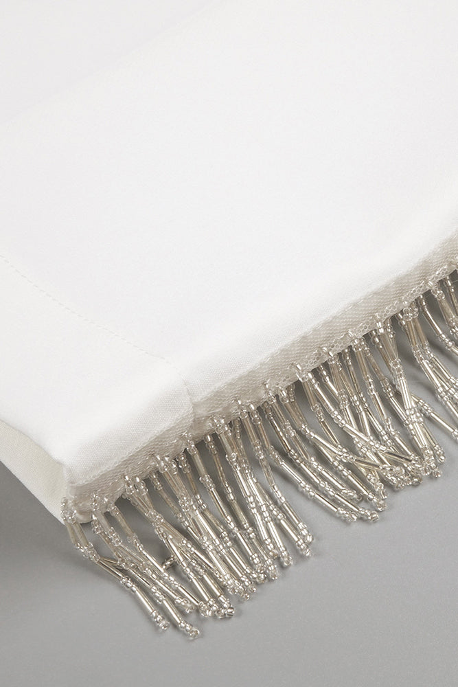 Sequin Beaded Fringe Detailed Top Trousers