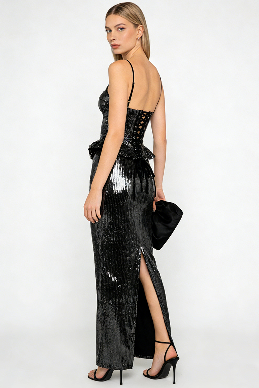 Sequin Corset With Top Skirt