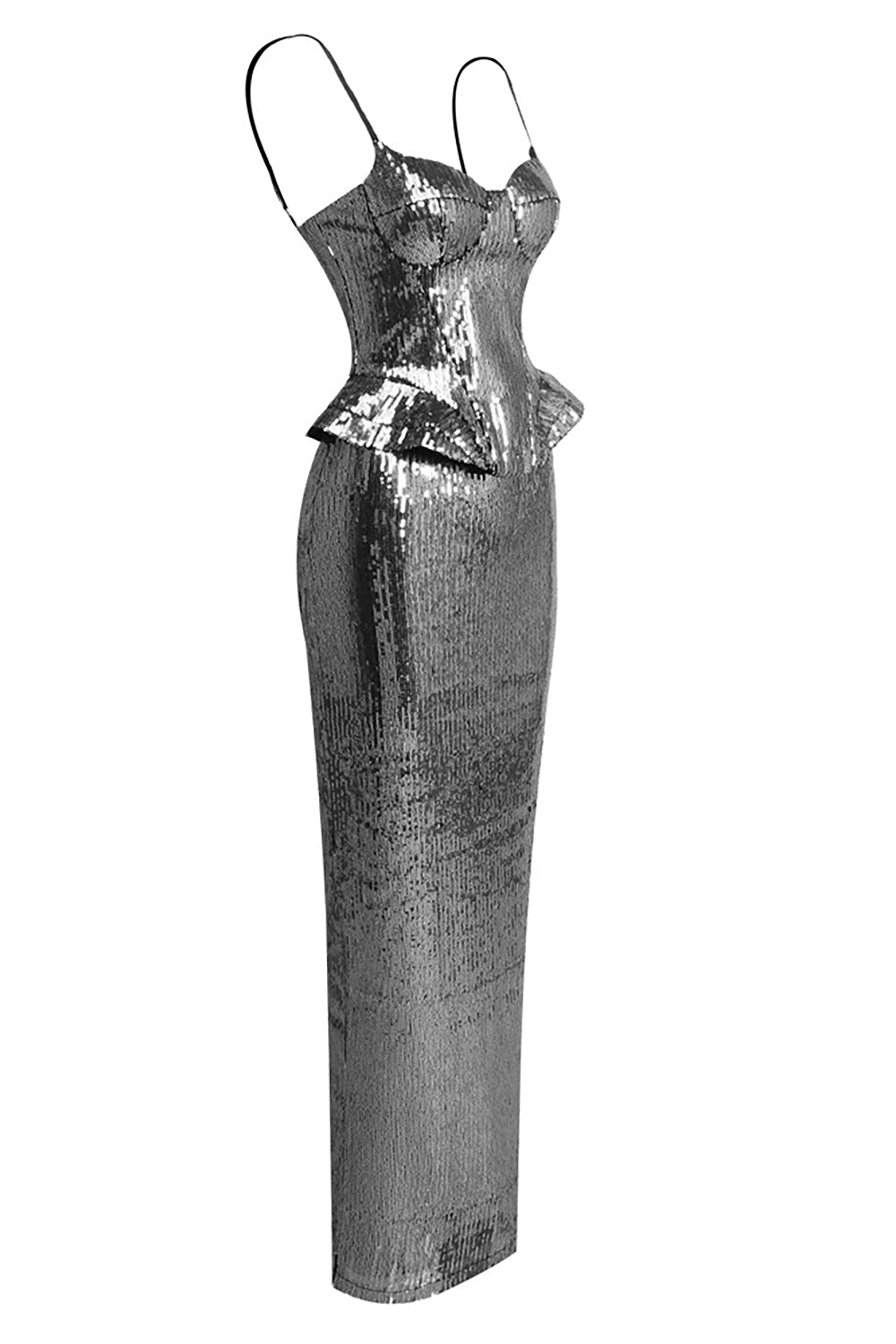 Sequin Corset With Top Skirt