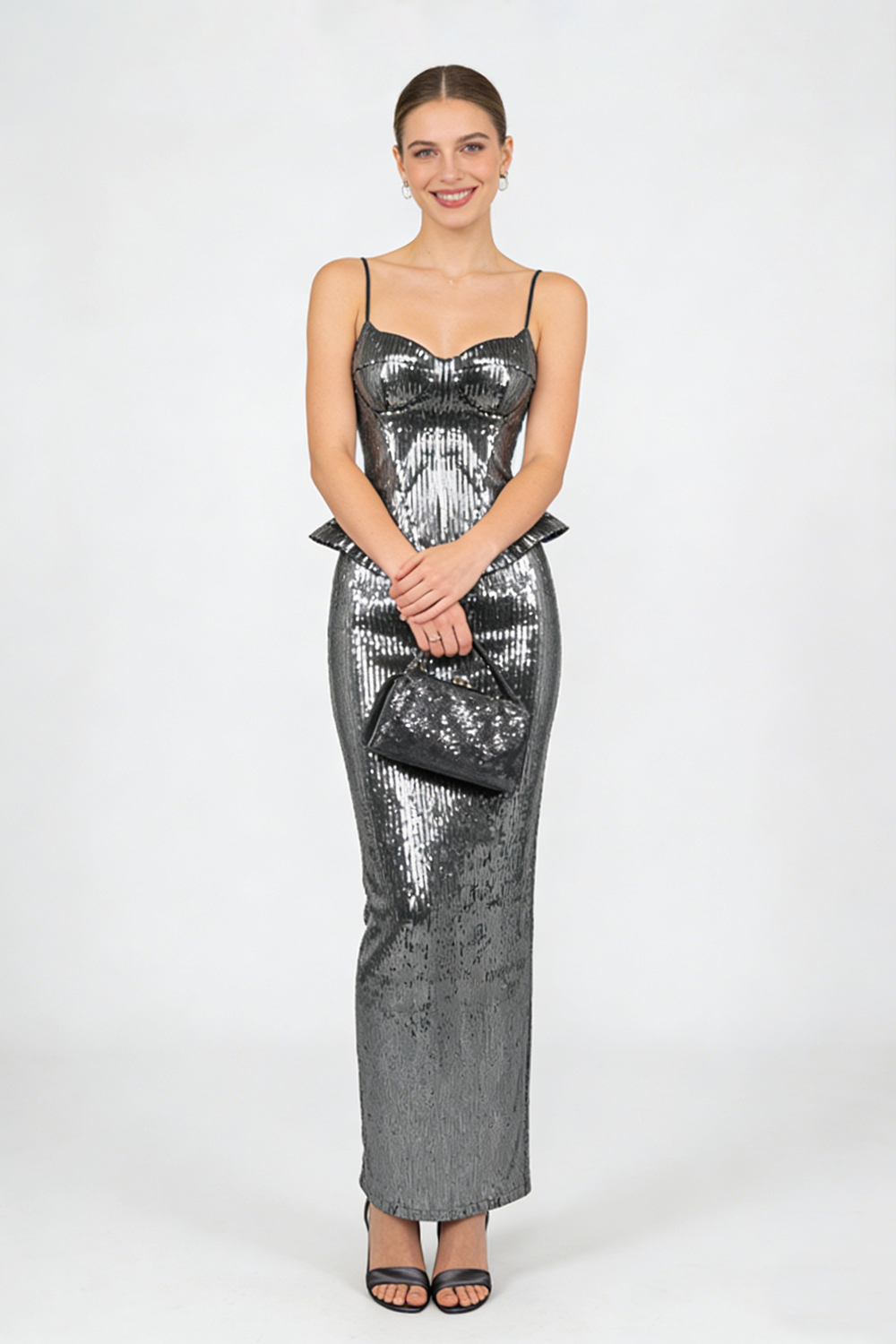 Sequin Corset With Top Skirt