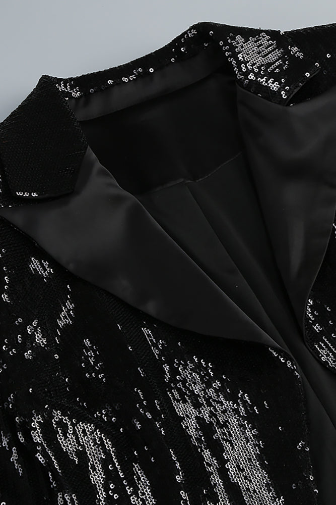 Sequin Skirt Set With Blazer