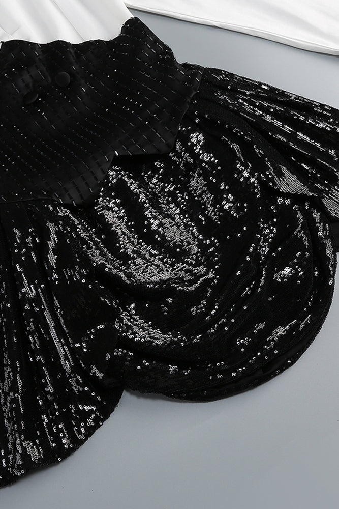 Sequin Skirt Set With Blazer