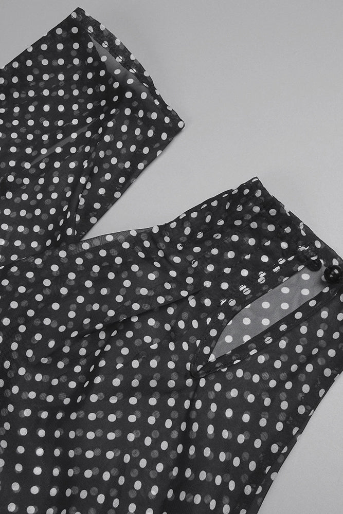 Sheer Polka Dot Maxi Dress