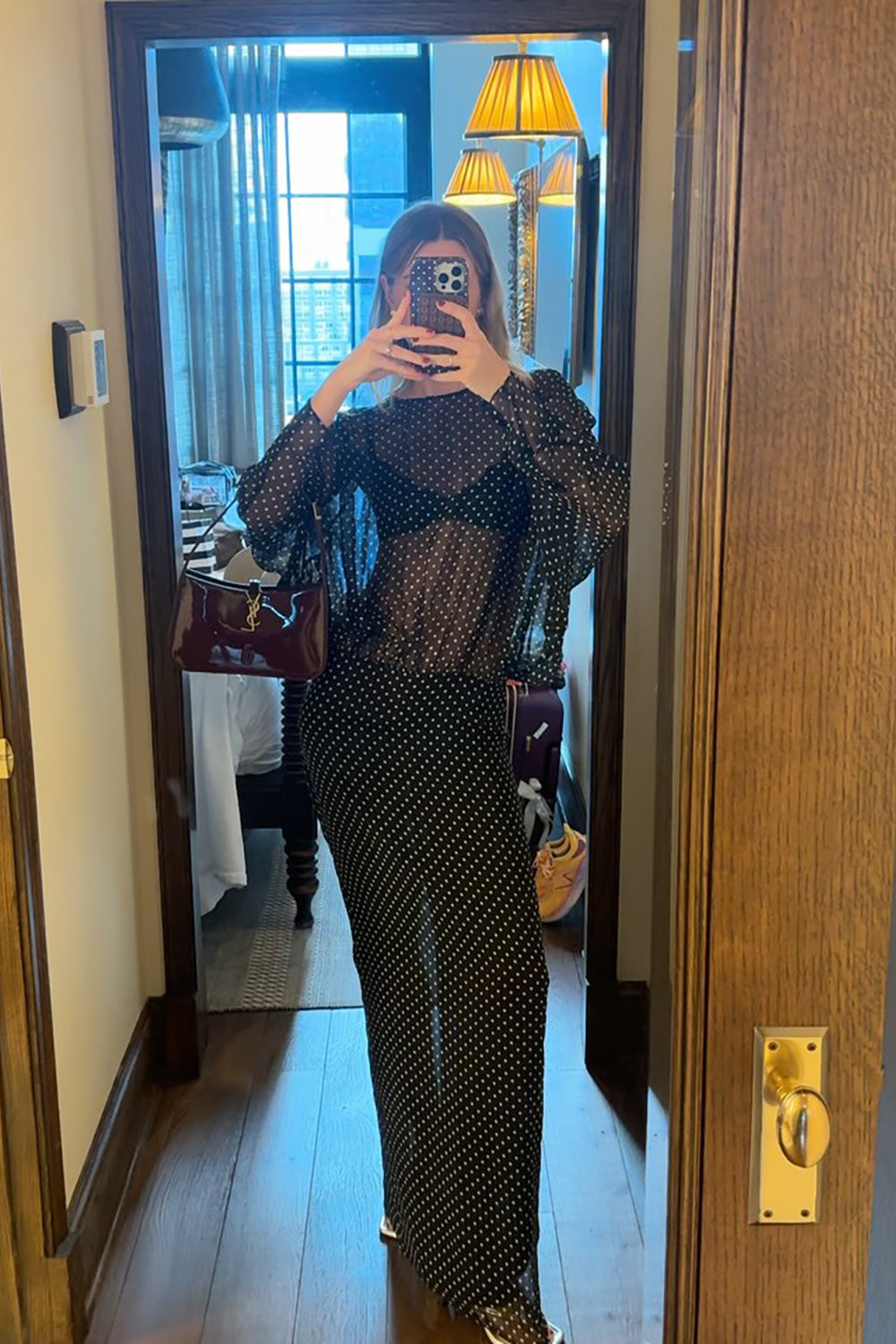 Sheer Polka Dot Maxi Dress