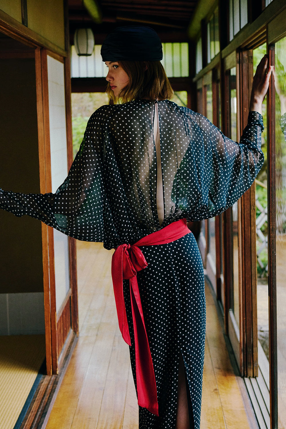 Sheer Polka Dot Maxi Dress