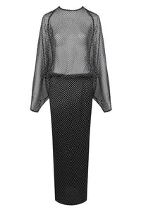 Sheer Polka Dot Maxi Dress