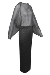 Sheer Polka Dot Maxi Dress