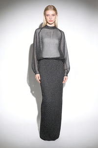 Sheer Polka Dot Maxi Dress